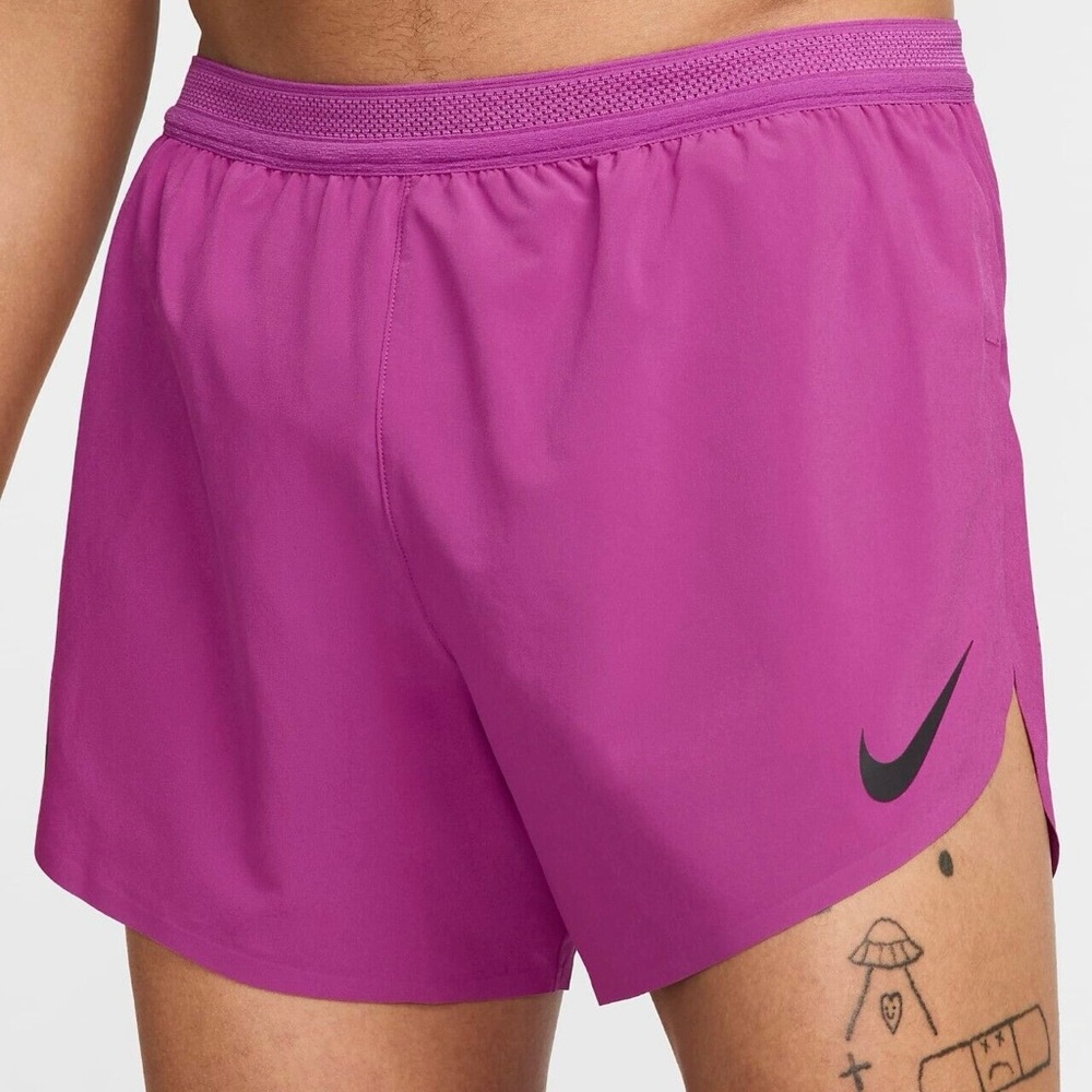 Nike AeroSwift 4" Brief-Lined Men's Size S-L Fuchsia Black Running Shorts